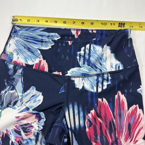Z By Zella Floral Ankle Cropped‎ Multicolored Leggings Size M - Picture 7 of 10